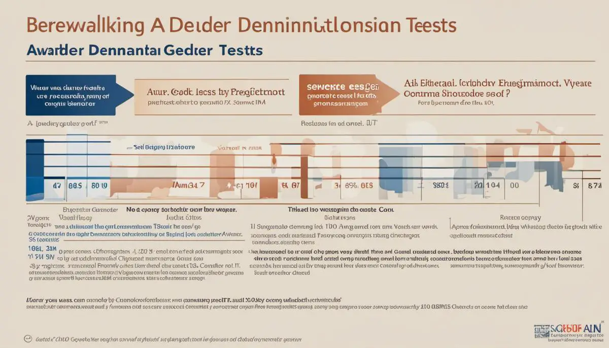 A diagram showing the accuracy of different prenatal gender determination tests.