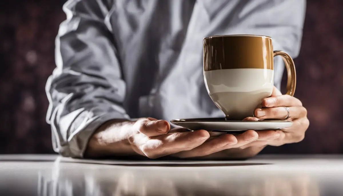 A person holding a cup of coffee and a cup of tea, representing the topic of the text.