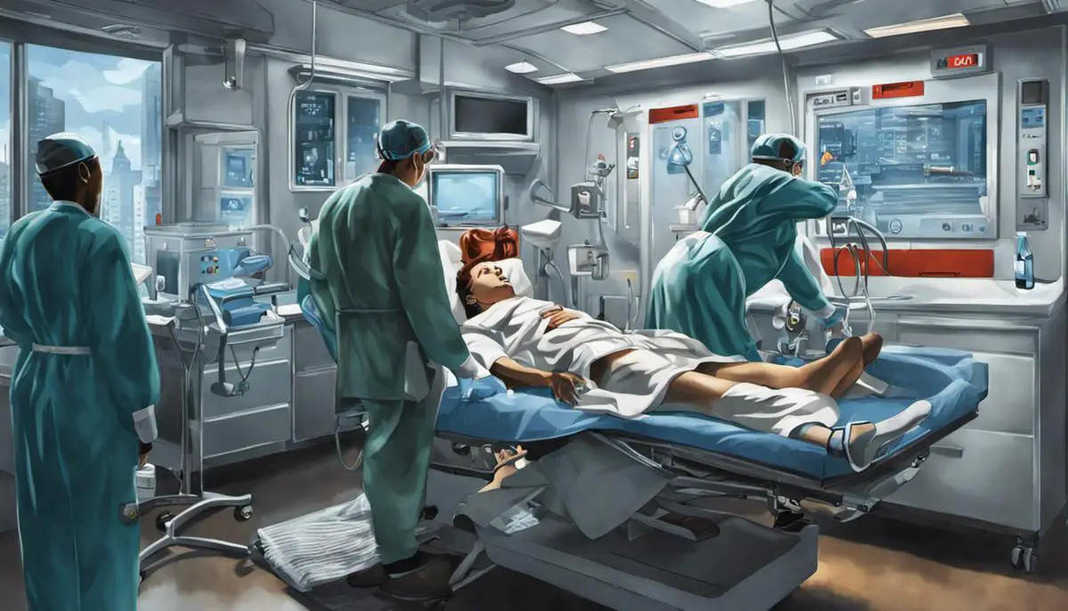 Illustration depicting the urgency and seriousness of DKA in a medical emergency