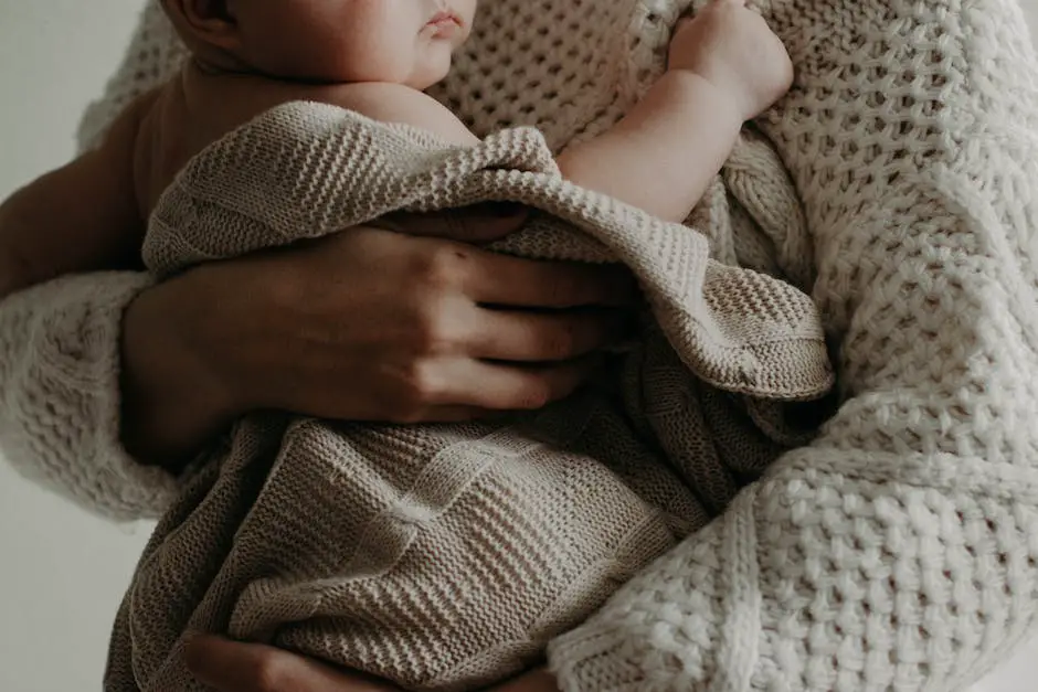 Illustration of a mother and a baby breastfeeding peacefully