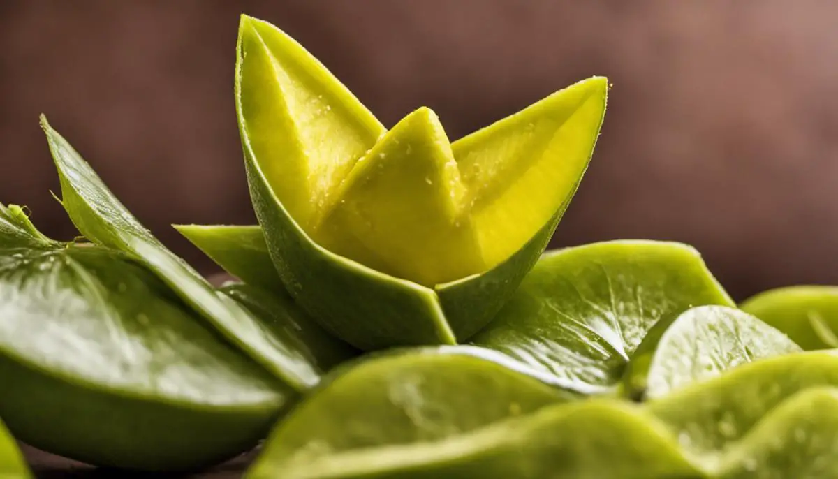 Image of carambola fruit, emphasizing its association with heart health