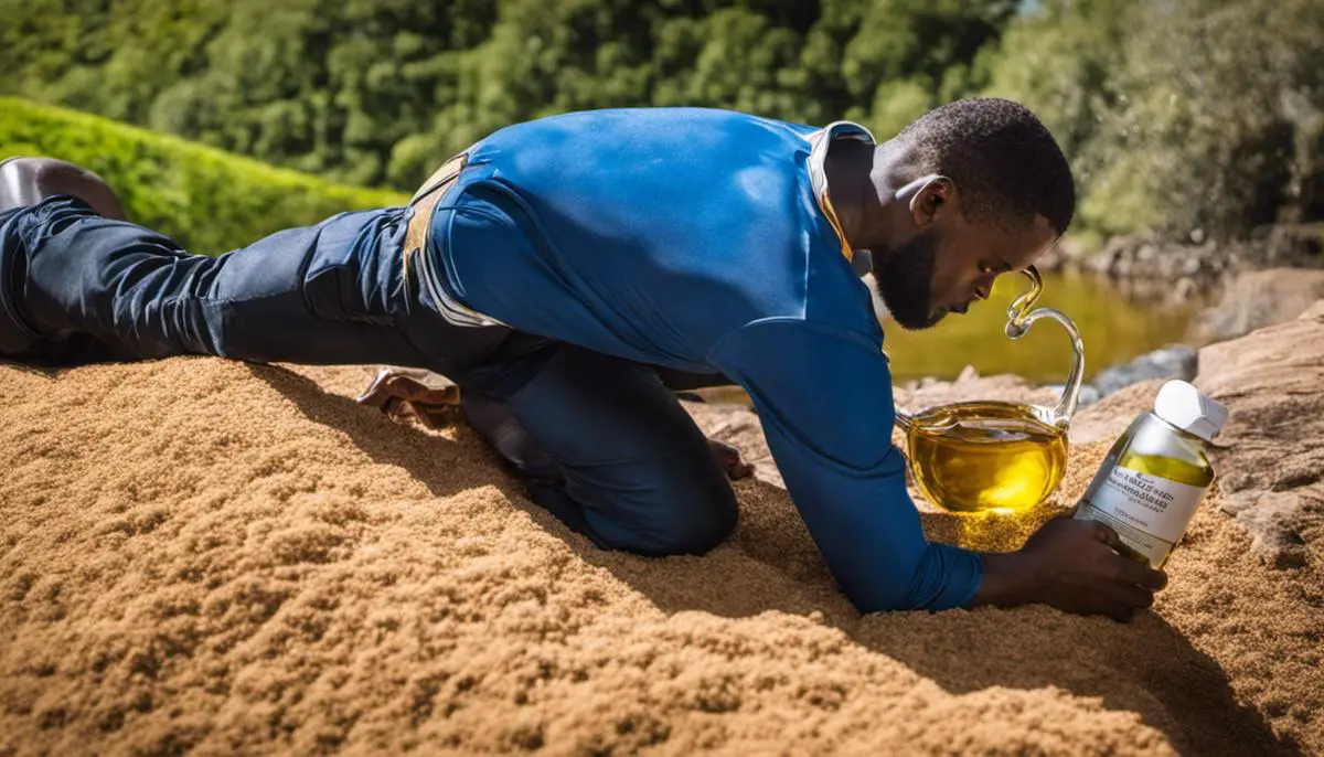 Image of a person using a castor oil pack for detoxification