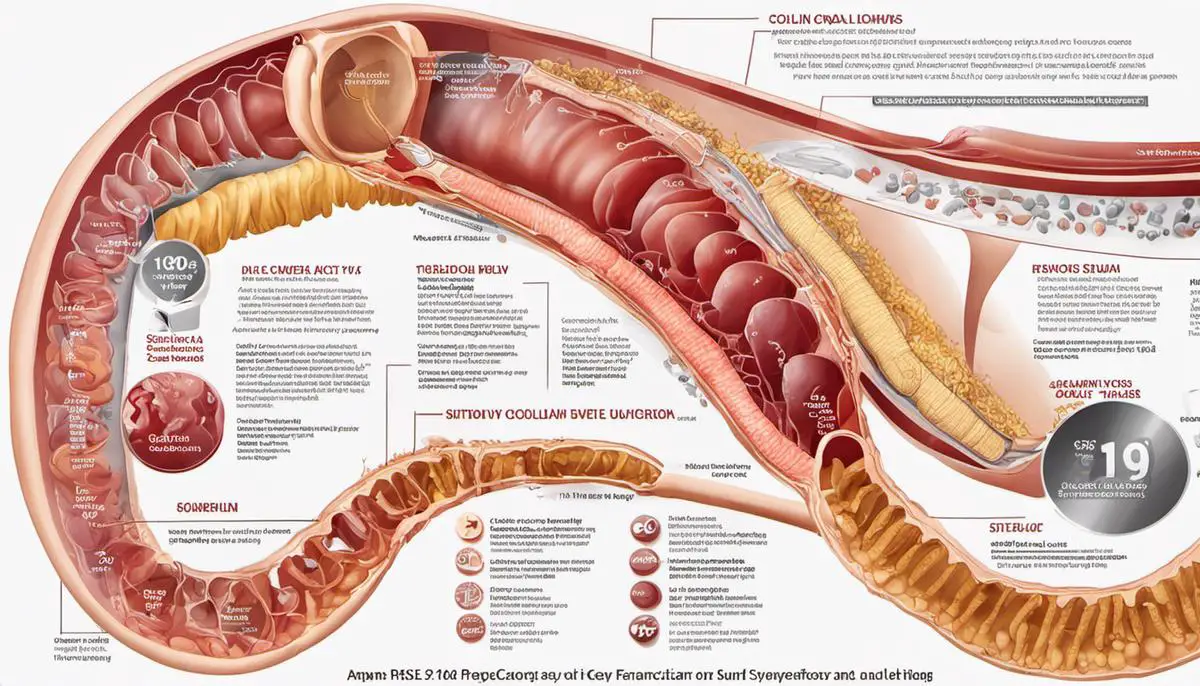 An image depicting the functionality and risk factors of colon cancer.