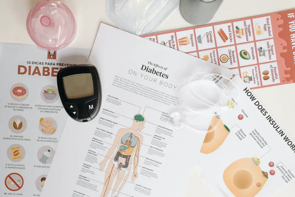 Illustration of a person with diabetes monitoring their blood sugar levels with a glucometer.