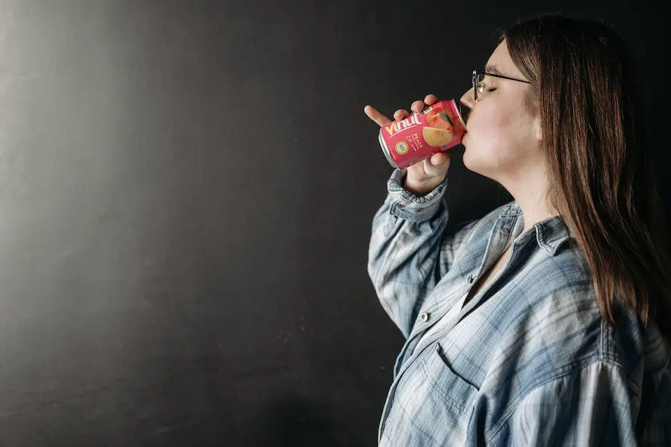 Image of a person drinking soda