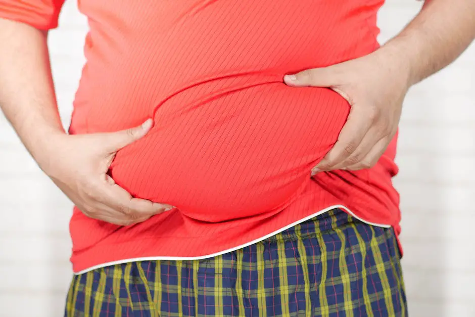 Illustration of a person experiencing bloating due to lactose intolerance.