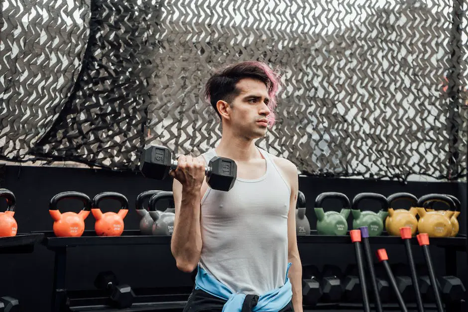 A person working out at the gym, focusing on muscle growth.