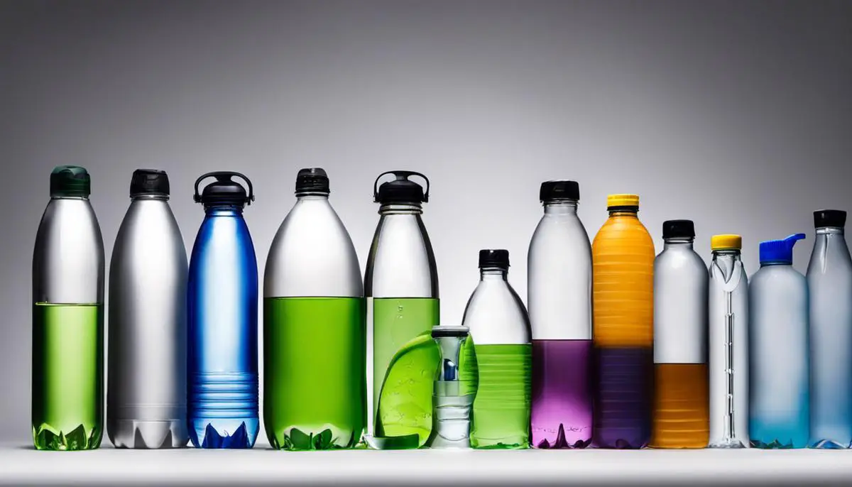 Image of different water bottles for hydration purposes